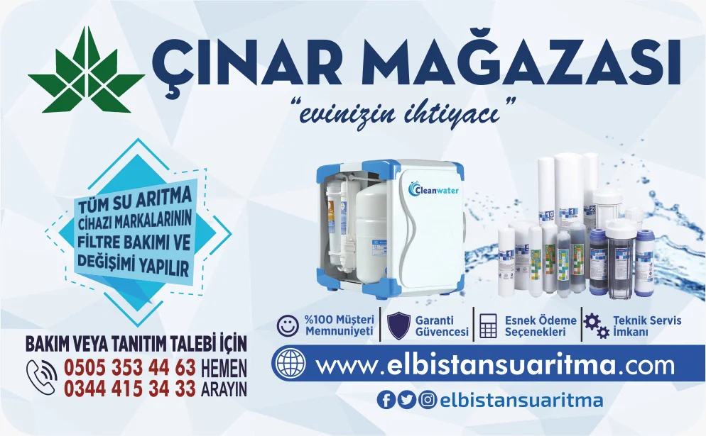 elbistan su arıtma, afşin su arıtma, göksun su arıtma